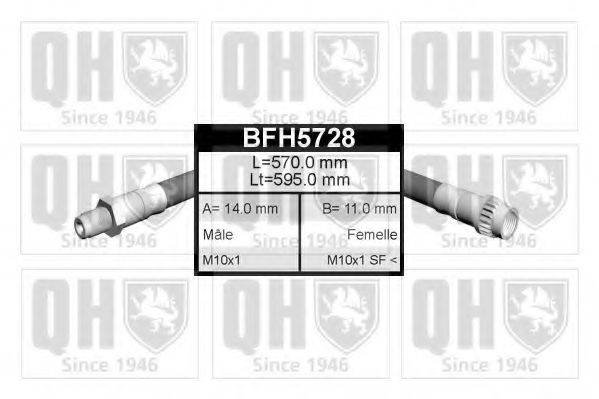 QUINTON HAZELL BFH5728 Гальмівний шланг