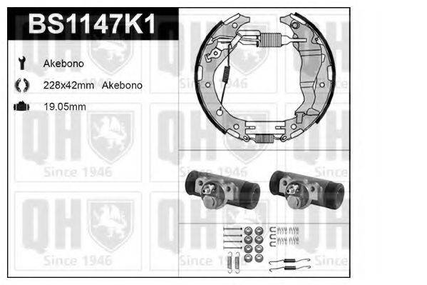 QUINTON HAZELL BS1147K1 Комплект гальм, барабанний гальмівний механізм