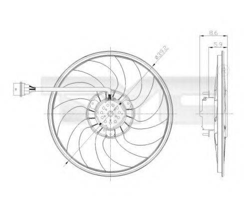 SIEMENS V15-01-1849 Вентилятор, охолодження двигуна