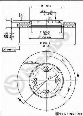 BREMBO 09492110 гальмівний диск