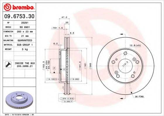 BREMBO 09.6753.30