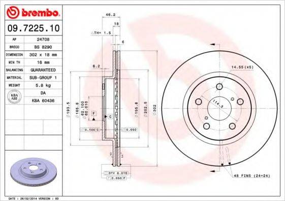 BREMBO 09.7225.10