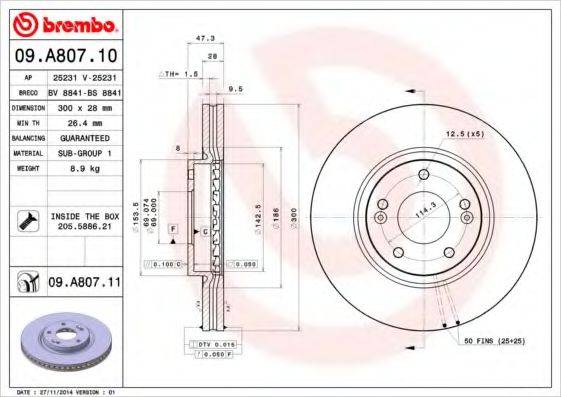 BREMBO 09.A807.10