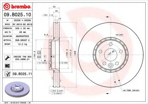 BREMBO 09.B025.10