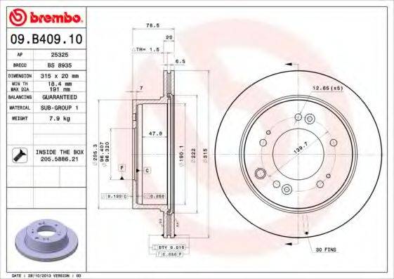 BREMBO 09.B409.10