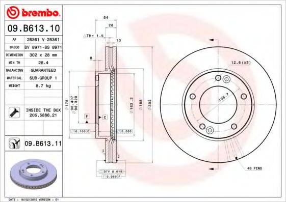 BREMBO 09.B613.10