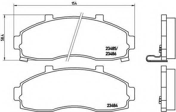 BREMBO P30044 Комплект гальмівних колодок, дискове гальмо