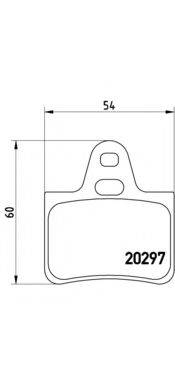 BREMBO 20297 Комплект гальмівних колодок, дискове гальмо