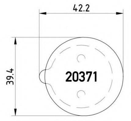 BREMBO 20 371 Комплект гальмівних колодок, дискове гальмо