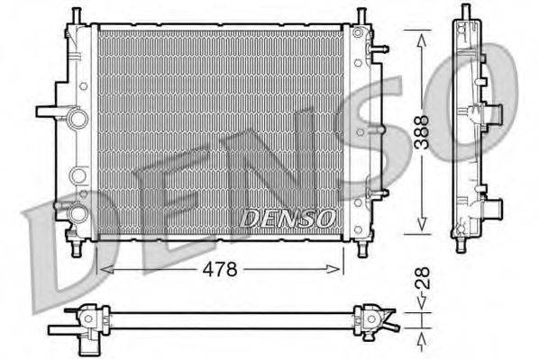 DENSO DRM09032 Радіатор, охолодження двигуна