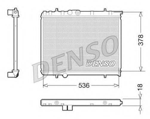 DENSO DRM21034 Радіатор, охолодження двигуна