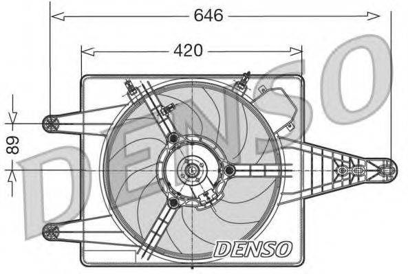 DENSO DER01010 Вентилятор, охолодження двигуна