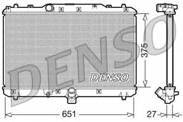DENSO DRM47022 Радіатор, охолодження двигуна