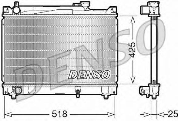 DENSO DRM47030 Радіатор, охолодження двигуна