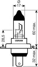 OSRAM 64185 Лампа розжарювання, основна фара; Лампа розжарювання, основна фара