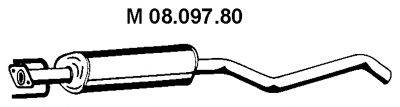 OPEL 852414 Середній глушник вихлопних газів