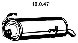 EBERSPACHER 19047 Глушник вихлопних газів кінцевий