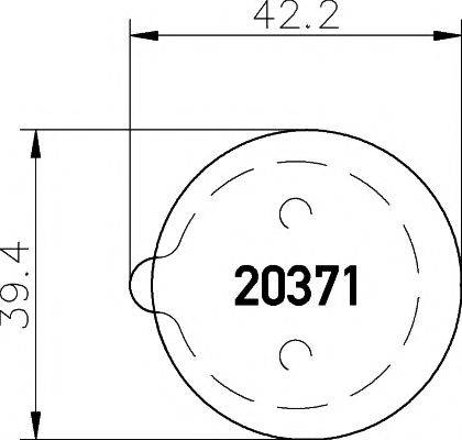MINTEX 20371 Комплект гальмівних колодок, дискове гальмо