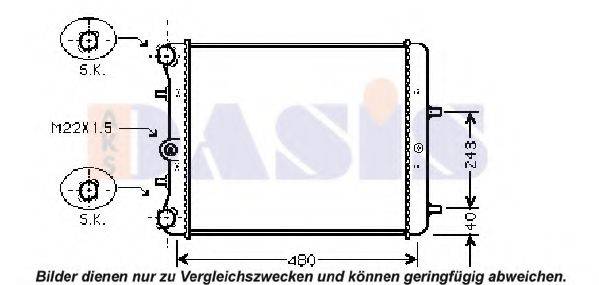 AKS DASIS 76002013 Радіатор, охолодження двигуна