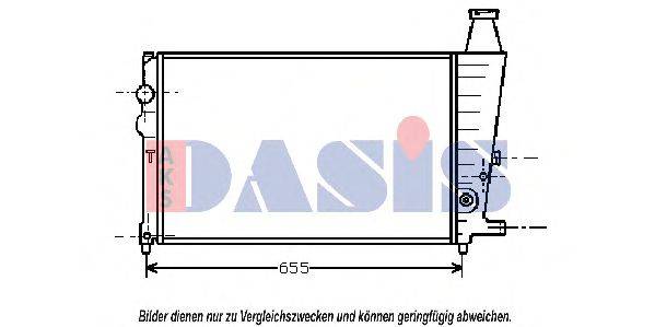 AKS DASIS 09002011 Радіатор, охолодження двигуна