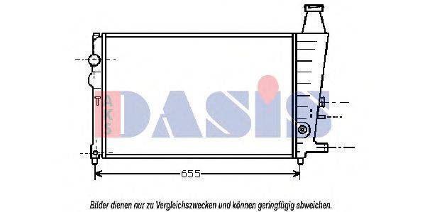 AKS DASIS 09002051 Радіатор, охолодження двигуна
