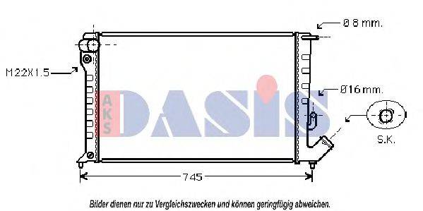 AKS DASIS 09002151 Радіатор, охолодження двигуна