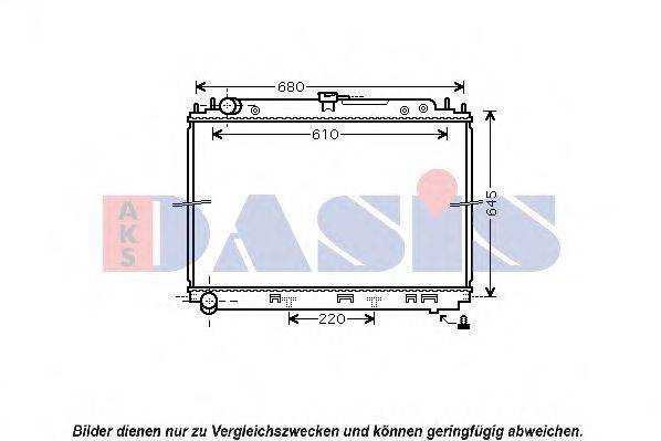 AKS DASIS 070138N Радіатор, охолодження двигуна