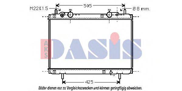 AKS DASIS 081450N Радіатор, охолодження двигуна