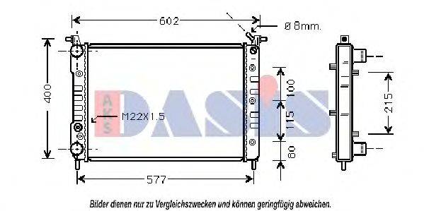 AKS DASIS 081570N Радіатор, охолодження двигуна