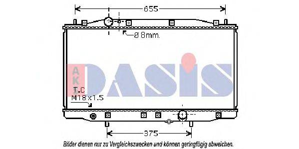 AKS DASIS 100065N Радіатор, охолодження двигуна