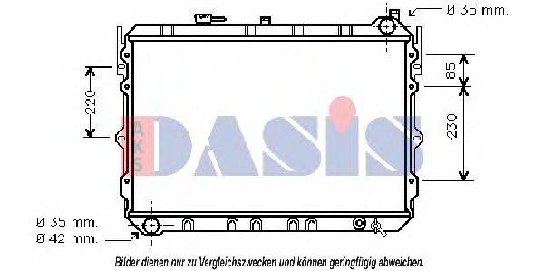 AKS DASIS 110190N Радіатор, охолодження двигуна