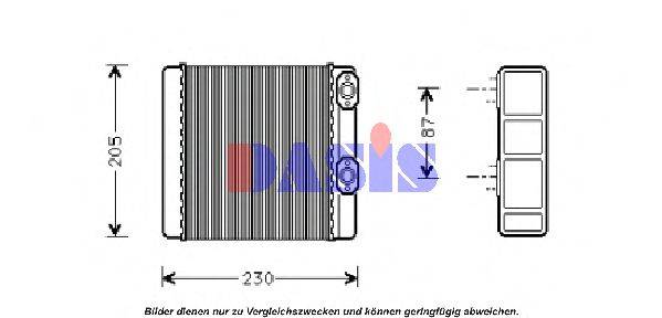 AKS DASIS 139130N Теплообмінник, опалення салону