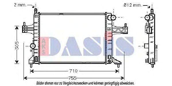 AKS DASIS 37002306 Радіатор, охолодження двигуна