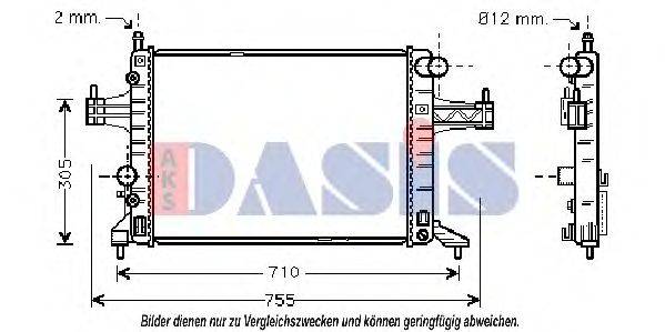 AKS DASIS OL2304 Радіатор, охолодження двигуна