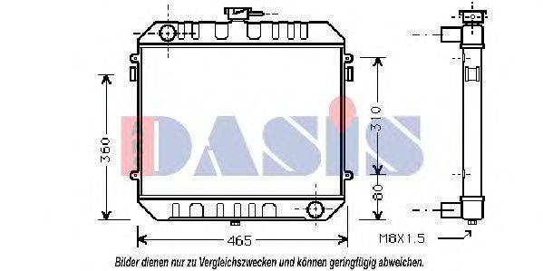 AKS DASIS 0600481 Радіатор, охолодження двигуна