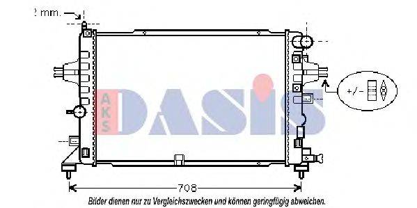 AKS DASIS OL2381 Радіатор, охолодження двигуна