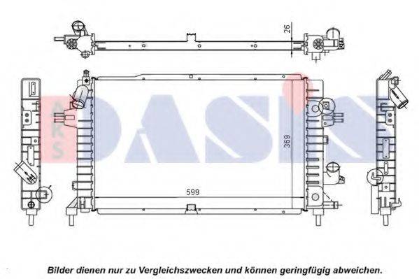 AKS DASIS 37002383 Радіатор, охолодження двигуна