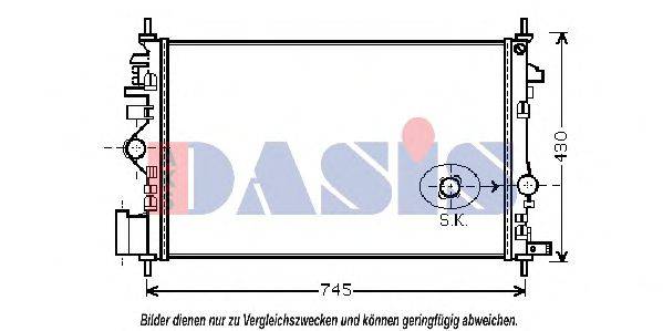 AKS DASIS OL2474 Радіатор, охолодження двигуна