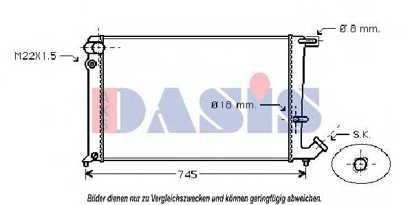 AKS DASIS CN2148 Радіатор, охолодження двигуна