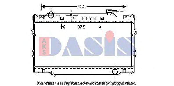 AKS DASIS 210174N Радіатор, охолодження двигуна