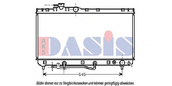 AKS DASIS 211730N Радіатор, охолодження двигуна