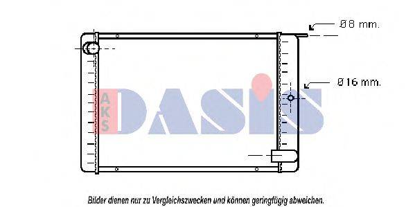 AKS DASIS 220210N Радіатор, охолодження двигуна