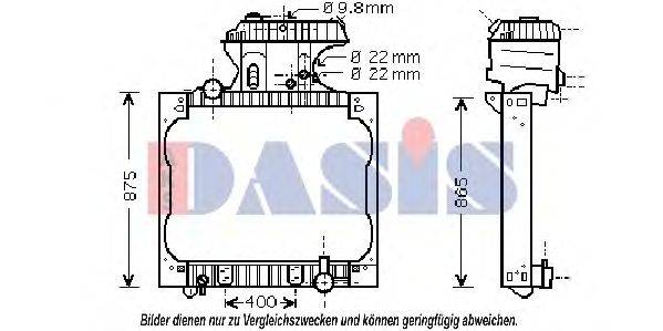 AKS DASIS 3719001 Радіатор, охолодження двигуна