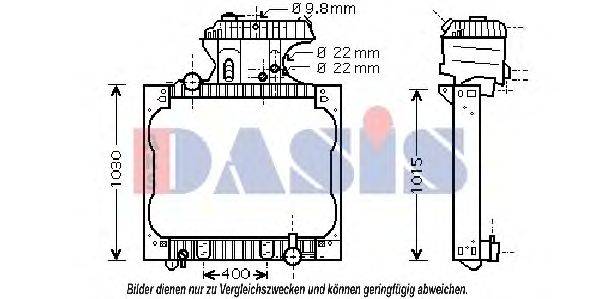 AKS DASIS 3719101 Радіатор, охолодження двигуна