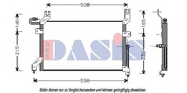AKS DASIS 322020N Конденсатор, кондиціонер