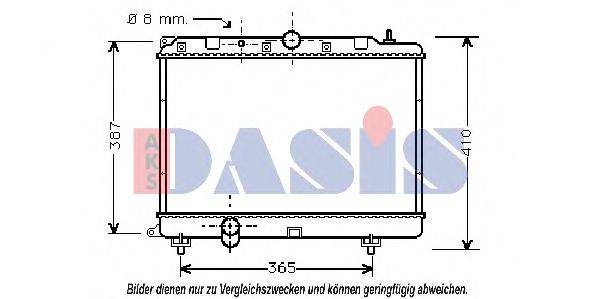 AKS DASIS 02002120 Радіатор, охолодження двигуна