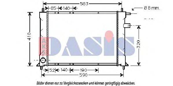 AKS DASIS GRD937 Радіатор, охолодження двигуна