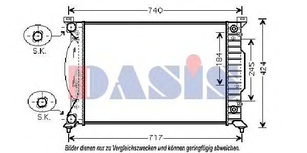 AKS DASIS 480067N Радіатор, охолодження двигуна