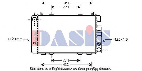 AKS DASIS 76002009 Радіатор, охолодження двигуна