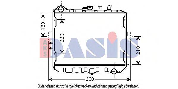 AKS DASIS 510105N Радіатор, охолодження двигуна